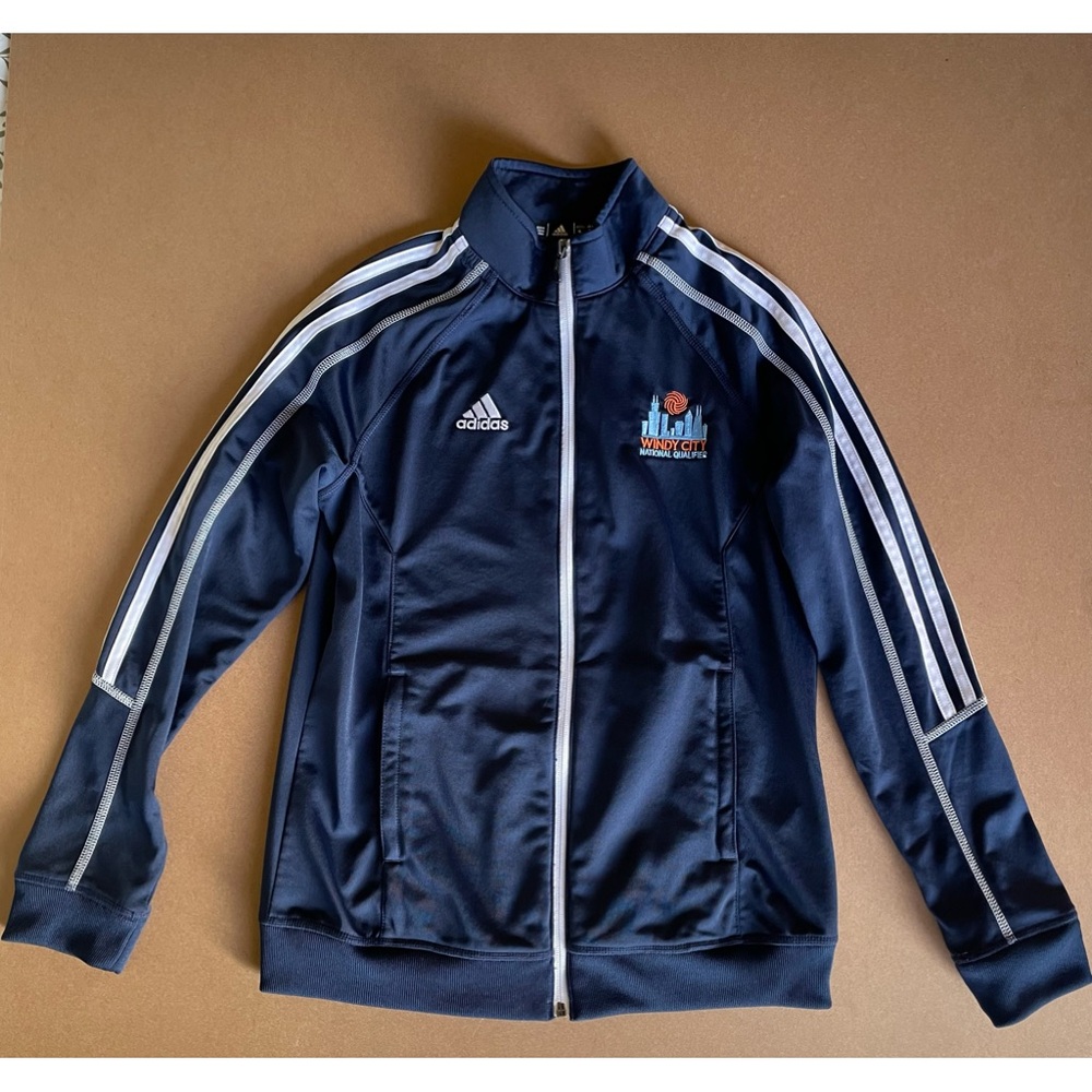 Adidas Navy Blue Windy City National Qualifier Full Zip Track Jacket
